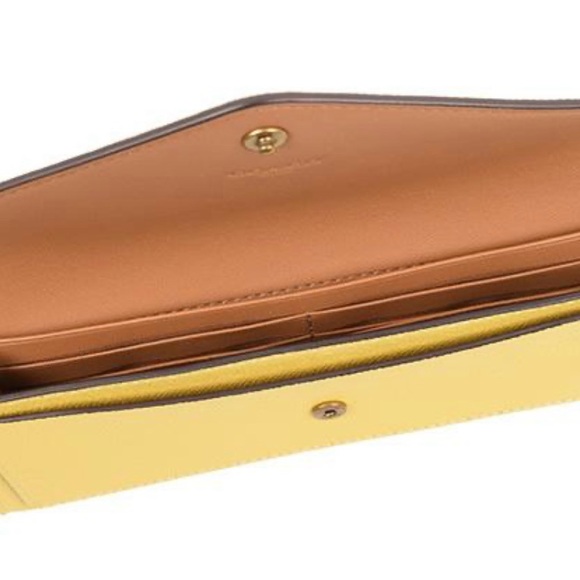 COACH | Wyn Crossgrain Leather Wallet In Retro Yellow - Picture 6 of 9